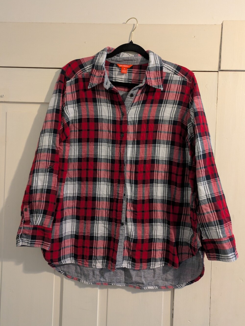 Joe Fresh Red & Black Plaid Buttondown Shirt 1X